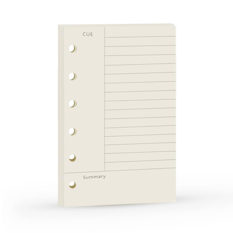 Harphia A7 Cornell Design Planner Refill 6 Holes Notebook Binder Refills, A7 College Rule Note Linned Planner Inserts for Filofax 100gsm Paper Pocket Size, 4.84 x 3.23'', Harphia - Image 1